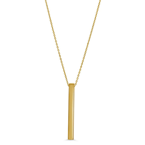 Erin Bar Necklace // 10k Solid Yellow Gold