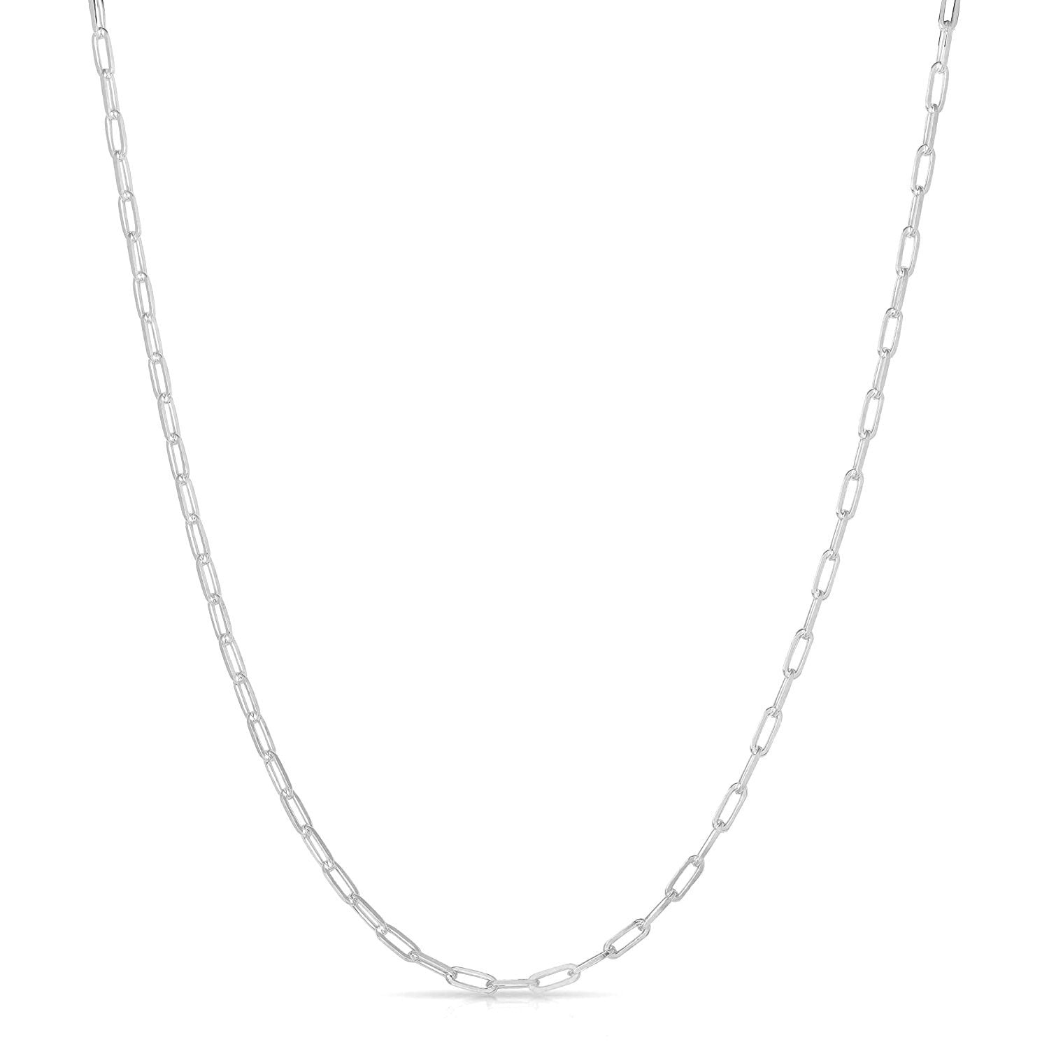 Jestina Paperclip Link Chain Necklace // Italian Sterling Silver