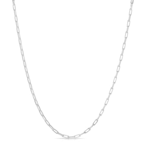 Jestina Paperclip Link Chain Necklace // Italian Sterling Silver