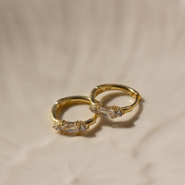 Nancy Huggies // 14k Gold Vermeil + CZ