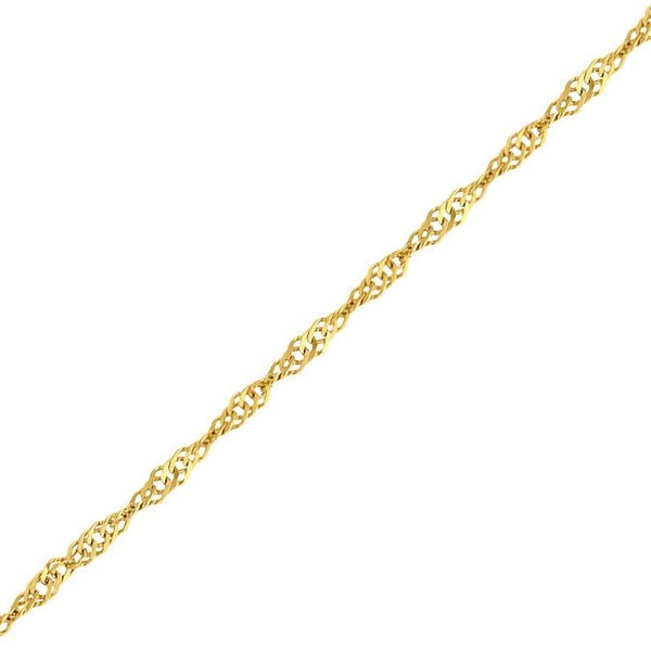 Gold chain on a white background