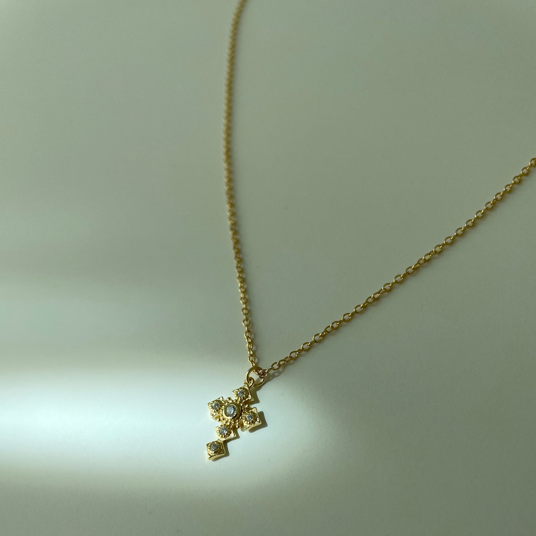 Juliana Cross Necklace // 14k Gold Vermeil