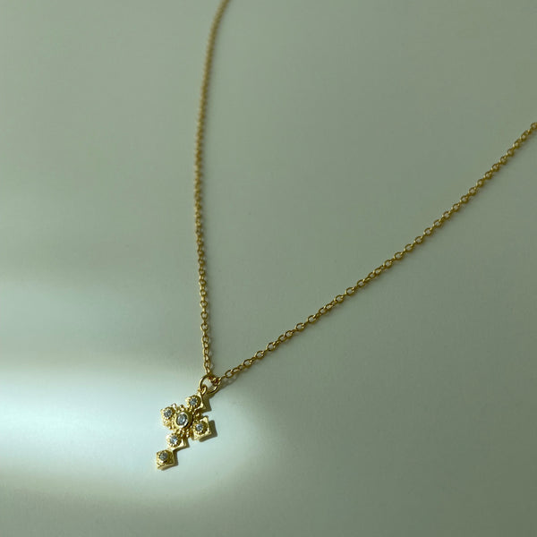 Juliana Cross Necklace // 14k Gold Vermeil