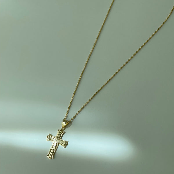 Natalia Cross Necklace // 14k Gold Vermeil