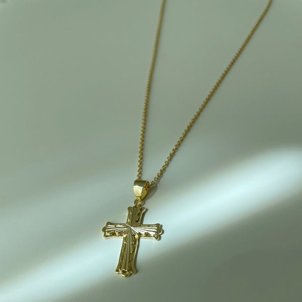 Natalia Cross Necklace // 14k Gold Vermeil