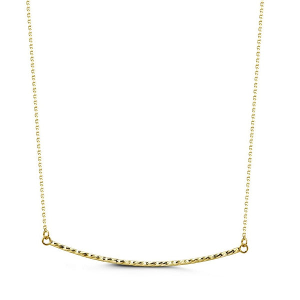 Melody Bar Necklace // 10k Solid Yellow Gold