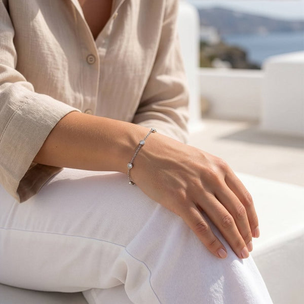 Dani By The Yard Bracelet // Rhodium Plated Lab Diamond TCW 0.23ct