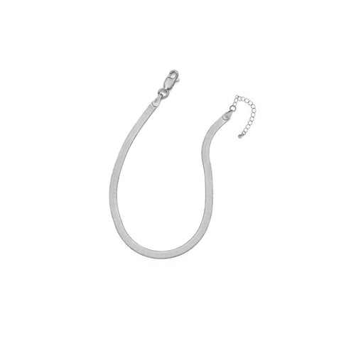 Wendy Herringbone Bracelet 3.5mm // Italian Sterling Silver
