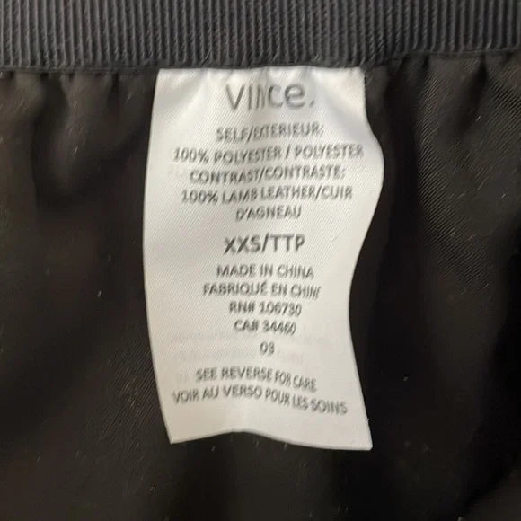 Vince Lamb Leather Skirt