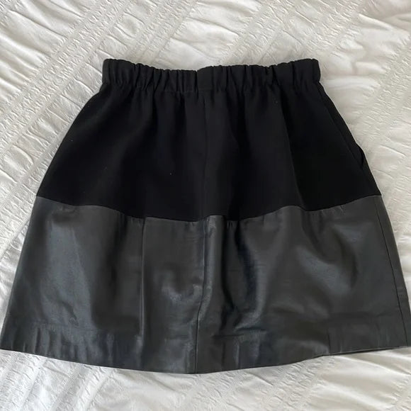 Vince Lamb Leather Skirt