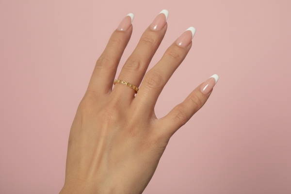 Amore Bella Eternity Heart Band Ring // 14kt Gold Vermeil