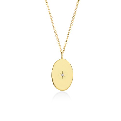 Topanga Diamond Necklace - 10K Italian Gold - Sisterberry & Co.