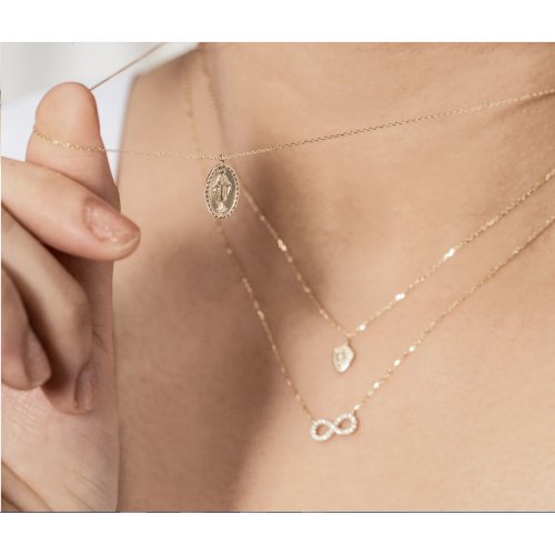Jesus Diamond Necklace // 10k Italian Solid Gold