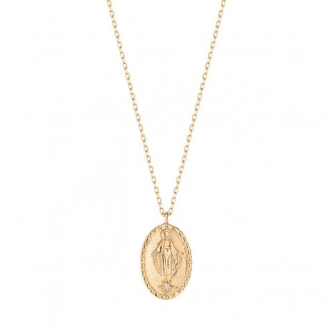 Jesus Diamond Necklace // 10k Italian Solid Gold