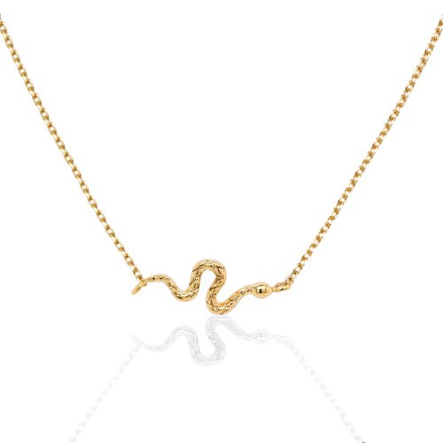 Cassandra Snake Necklace // 10k Italian Solid Gold