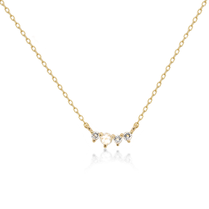 Diana Sapphire x Topaz Necklace // 14k Italian Solid Gold