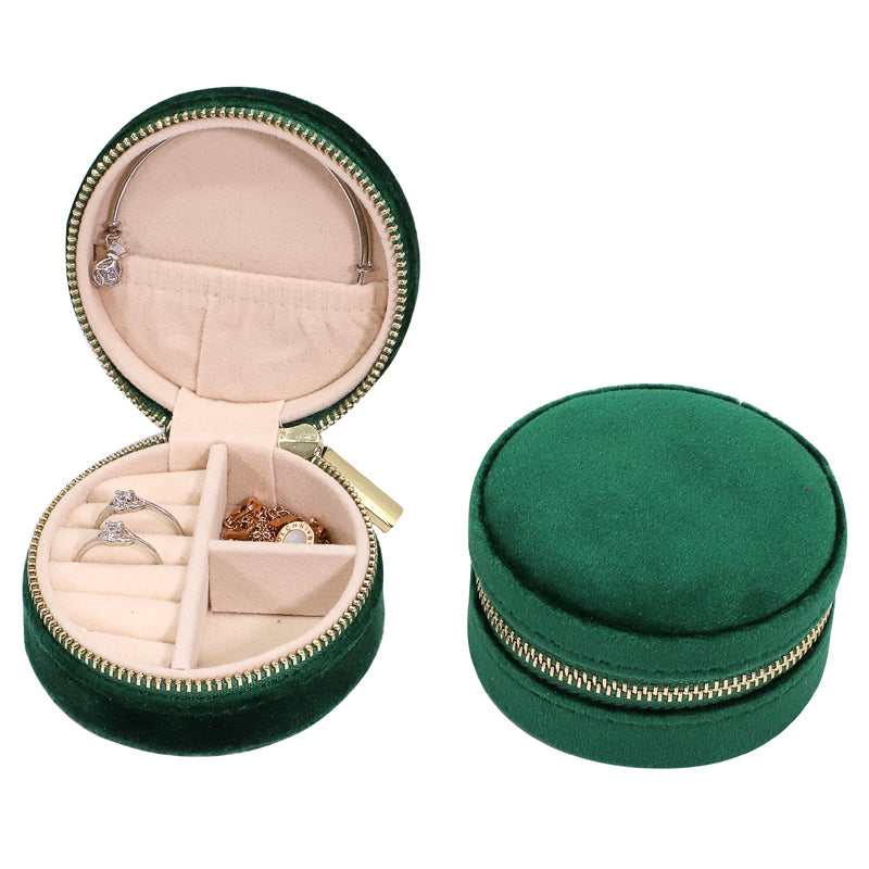 Round Jewellery Box // Emerald Green
