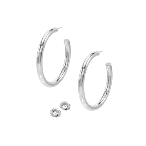 Hannah Hoops - Sterling Silver - Sisterberry & Co.