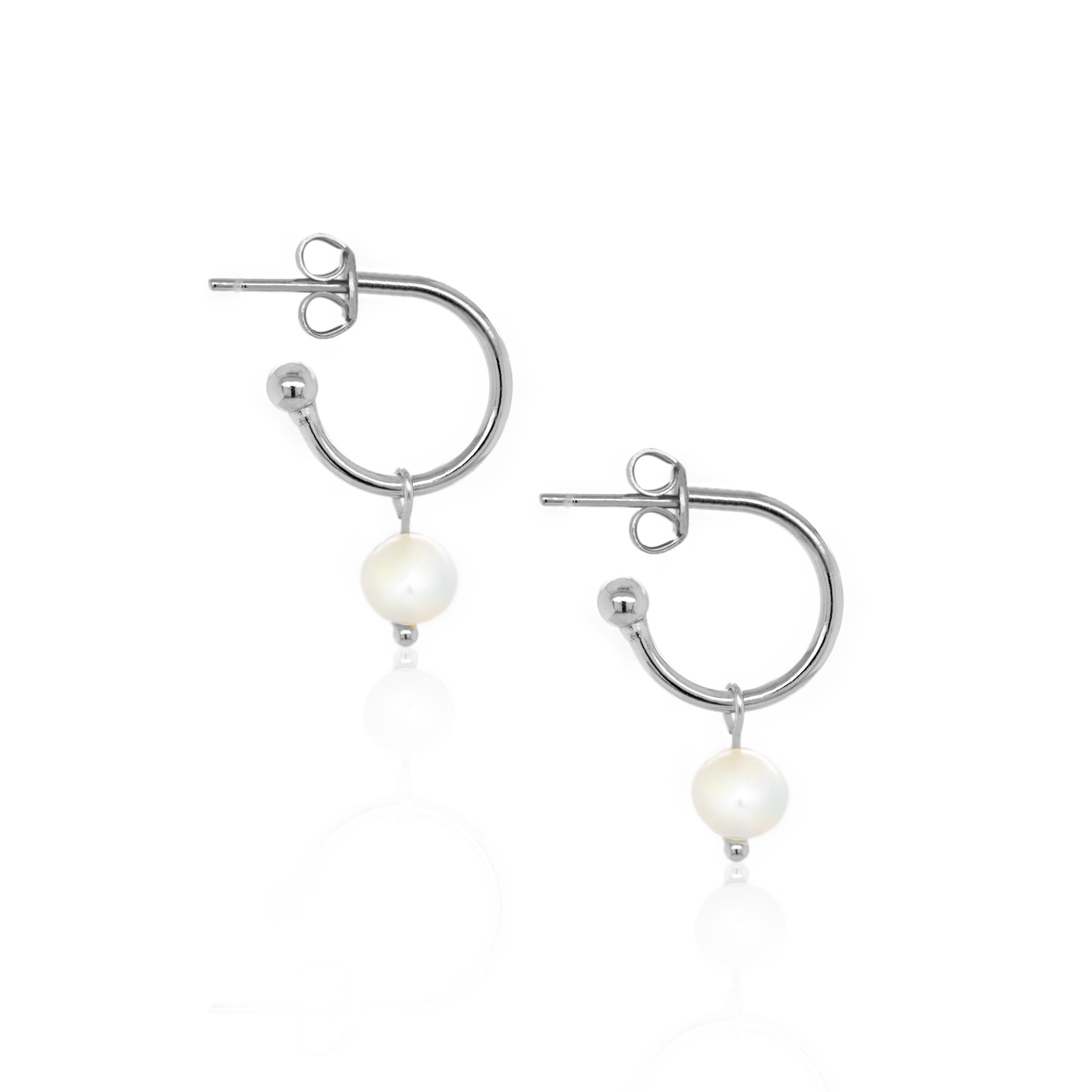 Angela Freshwater Pearl Earrings // Sterling Silver