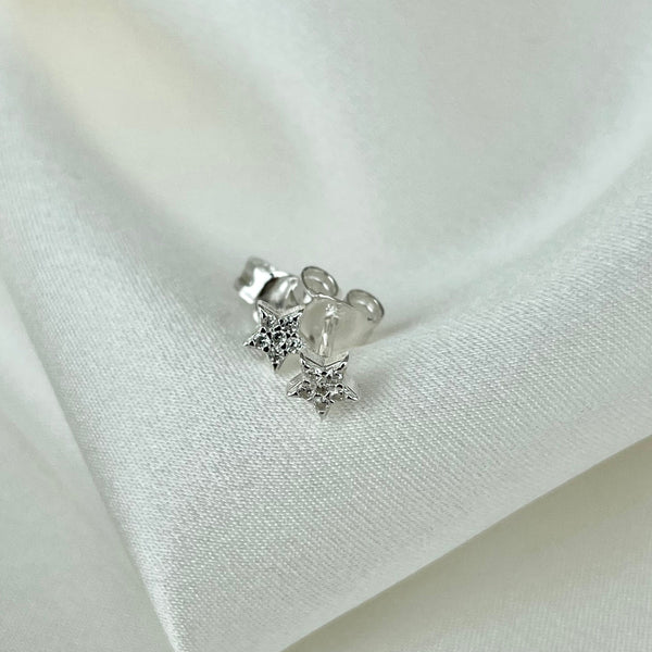Kendall Nicole Star Studs // Sterling Silver + CZ