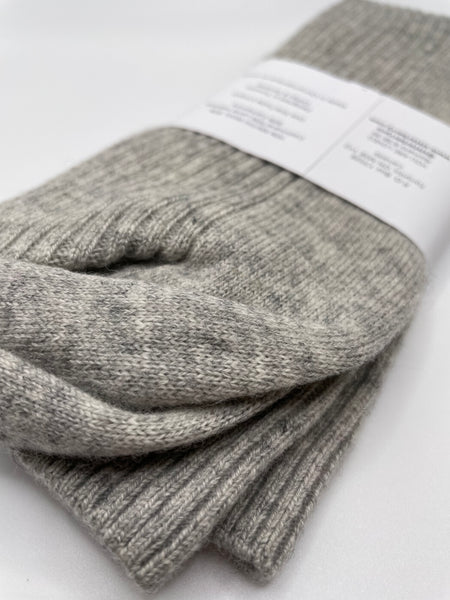Cashmere Rib Socks // Grey