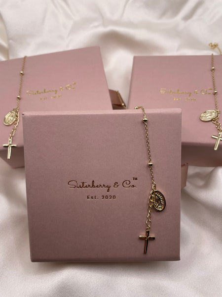 Natasha Rosary Bracelet // 14k Gold Vermeil in Sisterberry & Co. Jewellery Box