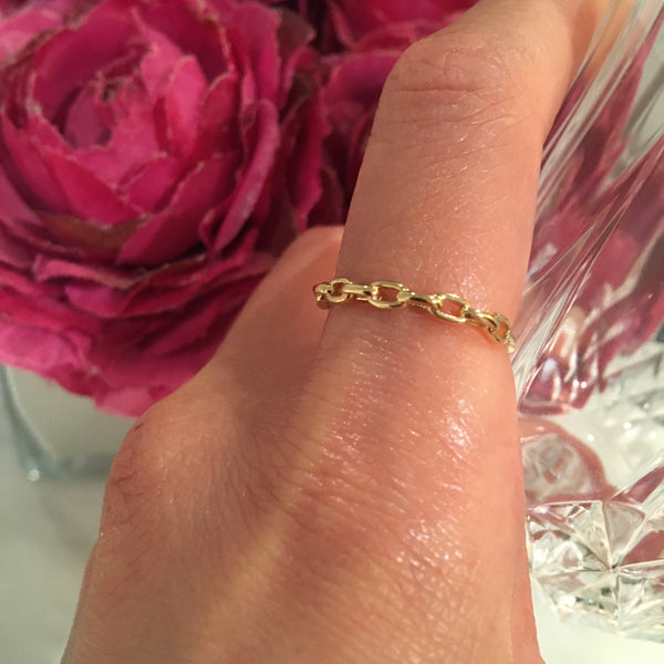 Caitlyn Link Ring - 14K Gold Vermeil - Sisterberry & Co.