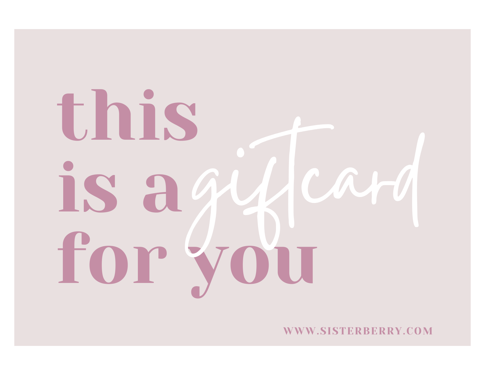 Sisterberry & Co. Giftcard
