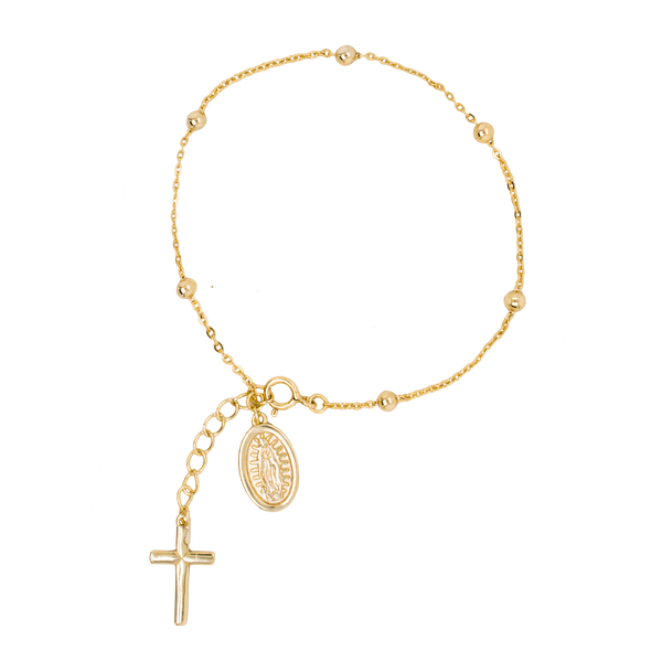 Mia Fiore Made In Italy 18kt Gold Plated Beaded Rosary Bracelet - ShopStyle
