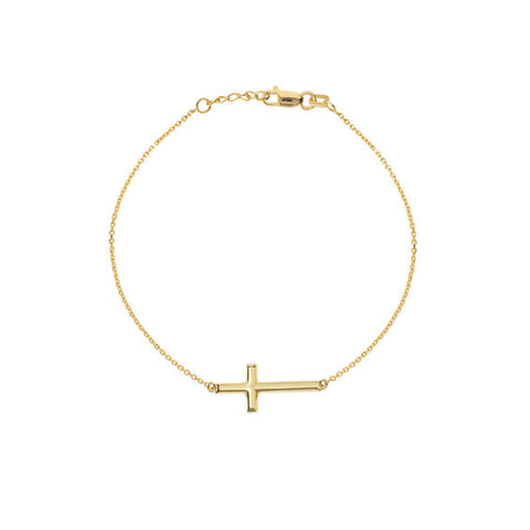 Eileen Cross Bracelet - 14K Gold Vermeil - Sisterberry & Co.