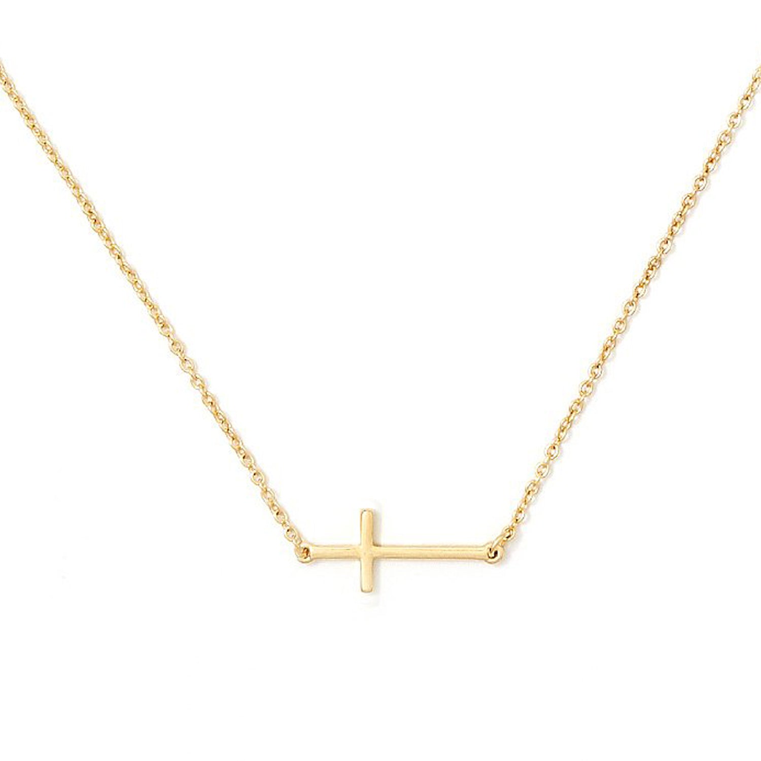 Eileen Cross Necklace - 14K Gold Vermeil - Sisterberry & Co.