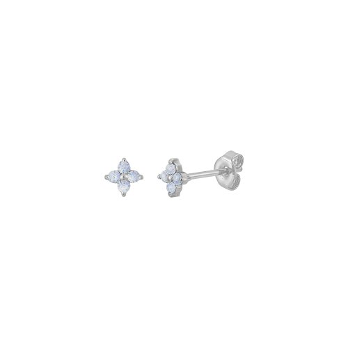 Audrey Flower Opalite Studs // Sterling Silver
