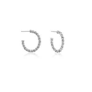 Christina Rope Twist Hoops // Sterling Silver